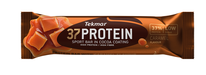 Barres Tekmar 37 protéines caramel 45 gr - 32 pcs