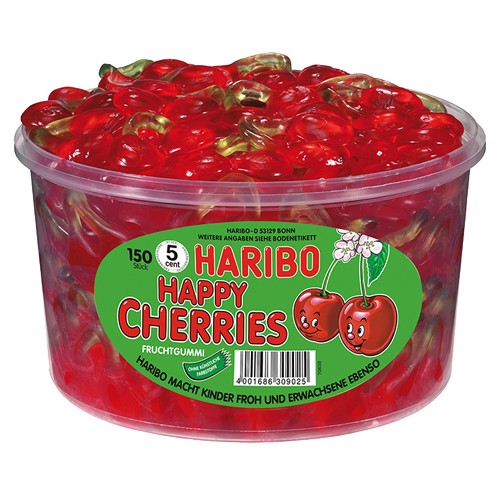 Haribo Tubo Happy Cherry - 150 pcs