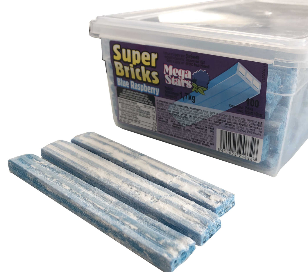 Super Bricks Blue Raspberry - 100 pcs